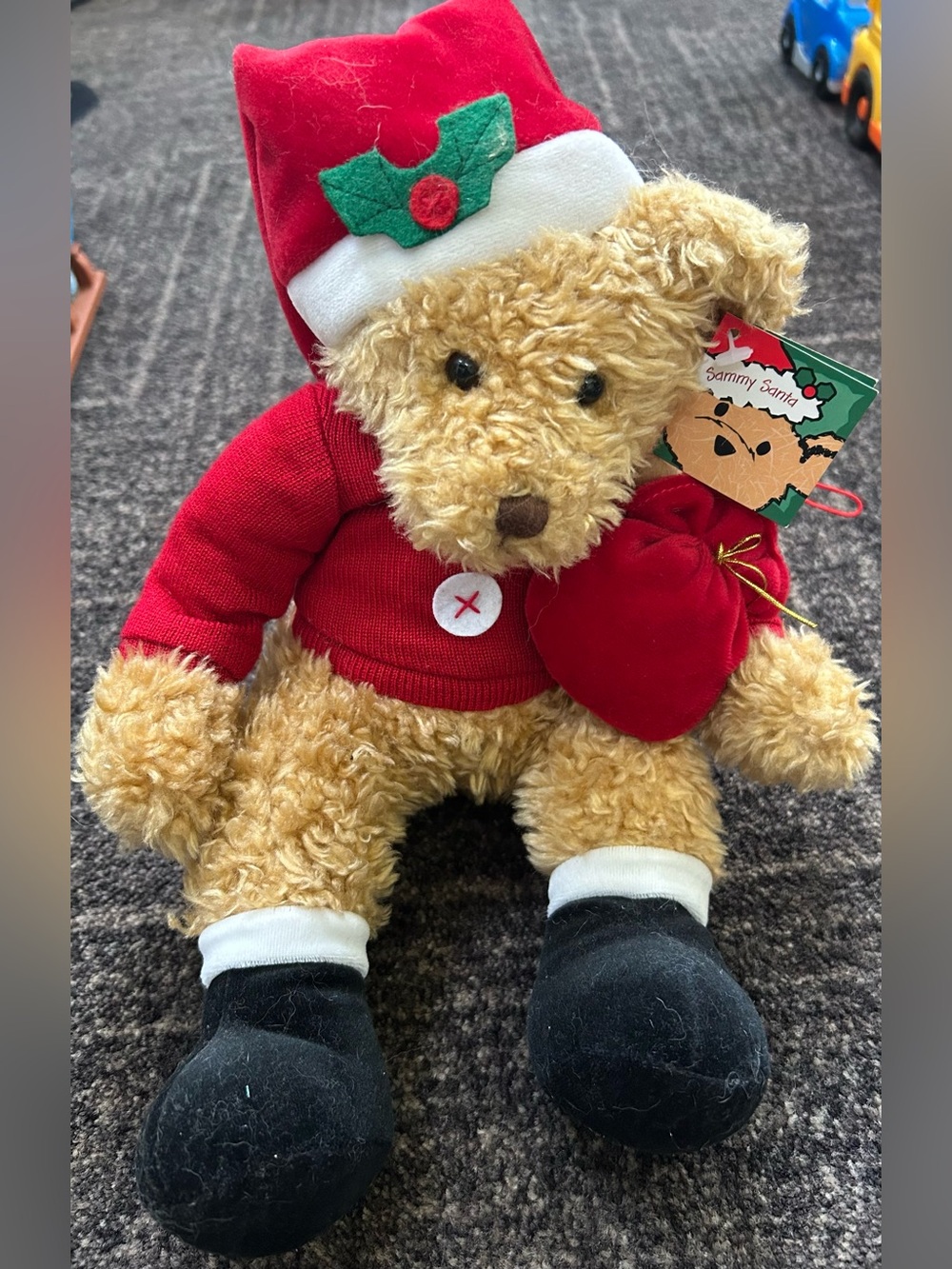 Sammy Santa Teddy Bear Plush Christmas Stuffed Animal w/ Tags Holiday Bear